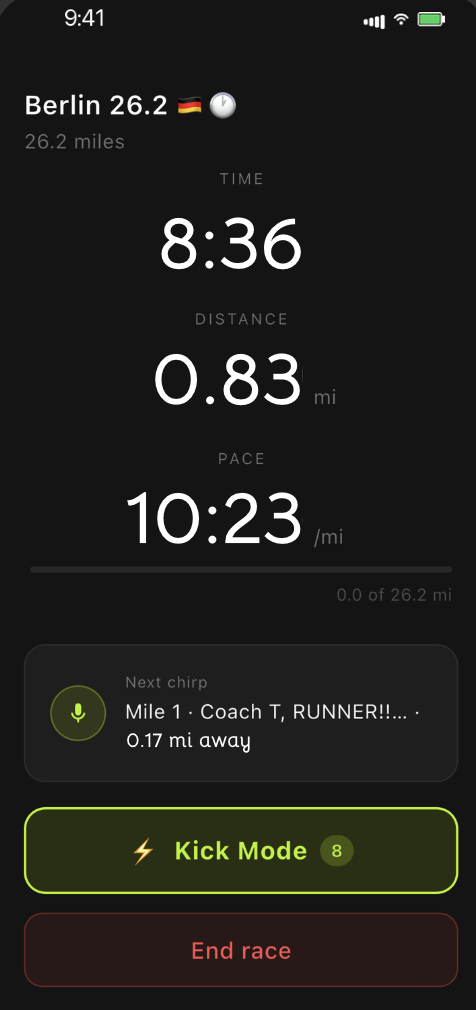 Race Mode active