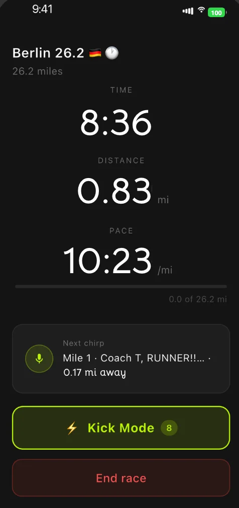 Race Mode active