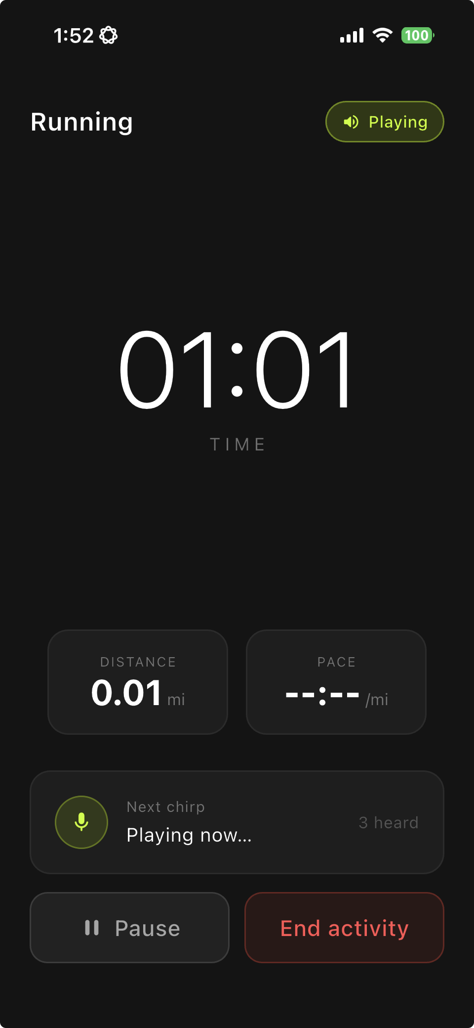 Active training run